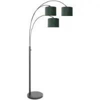 Steinhauer Vloerlamp Sparkled Light zwart met groene kappen