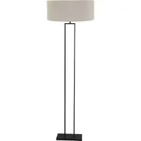 Steinhauer Vloerlamp 160cm Stang zwart met grijze kap