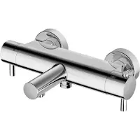 Hotbath Cobber B022 badthermostaat met uitloop geborsteld koper PVD