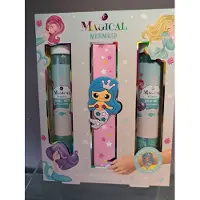 Accentra geschenk set voor kinderen - zeemeermin - badschuim - badzout - armband - vanille rainbow