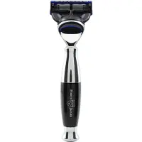 Edwin Jagger Scheermes Razors Gilette Fusion ProGlide Imitation Ebony & Chrome Plated Ref.R366CRF 1Stuks | Voor Mannen