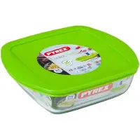 Pyrex - Schaal Vierkant Inclusief Deksel - 1l - Transparant