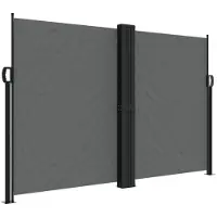 vidaXL Windscherm uittrekbaar 160x1200 cm antracietkleurig