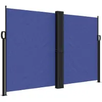 vidaXL Windscherm uittrekbaar 160x1000 cm blauw