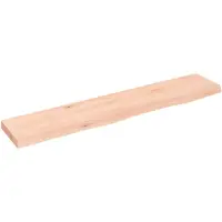 vidaXL Wandschap 100x20x4 cm onbehandeld massief eikenhout