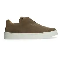 Manfield Taupe suède loafers | Maat 40