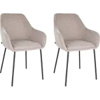 Kick Collection Set van 2 Kick eetkamerstoel Guus - Taupe
