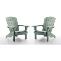 Keter Troy Adirondack Tuinstoel - 2 stuks - 85x80x96,5cm - Groen