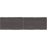 vidaXL Tafelblad natuurlijke rand 180x50x(2-6)cm eikenhout donkerbruin