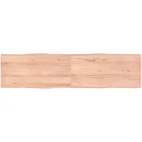 vidaXL Tafelblad natuurlijke rand 160x40x(2-4) cm eikenhout lichtbruin
