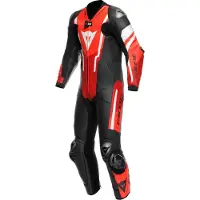 Dainese Misano 3 D-Air Airbag Perforated Zwart Fluo Rood Rood 1-Delig Motorpak Maat 44