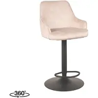 Label51 Barkruk Fender - Naturel - Velours - Gaslift