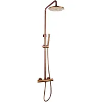 Sanilux Regendoucheset Opbouw Blair Thermostatisch Douchekop 25 cm Brons