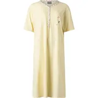 Lunatex - dames nachthemd 224163 - korte mouw - geel - maat XXL
