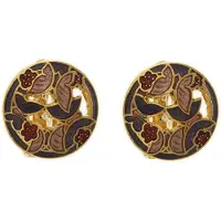 Behave - Oorclips dames - vlindermotief - paars - 1,5 cm