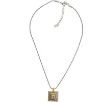 Behave - Ketting dames - Zilver kleur - Goud kleur - Hanger - Steentje - 38 cm
