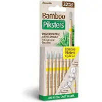 Piksters Bamboe Rechte Ragers - Maat 3 - Geel - 32 stuks