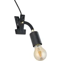 Eglo Klemspot Parrini schakelaar - zwart/messing - 1x E27