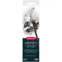 HanArt Graphic 6 Tin - (degrees include 2H, HB, 2B, 4B, 6B, 8B, sharpener)