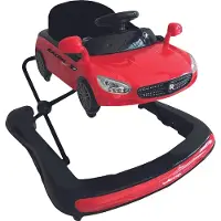 Bo Jungle - Loopstoeltje baby - Loopwagen Walker - Afneembare auto - Verstelbaar - Walker Ruby Red