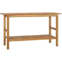 vidaXL Wastafelkast 132x45x75 cm massief teakhout