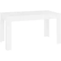 vidaXL Eettafel 140x74,5x76 cm bewerkt hout wit