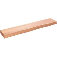 vidaXL Wandschap 100x20x6 cm behandeld massief eikenhout lichtbruin