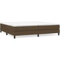 vidaXL Boxspring bed stof donkerbruin 200x200 cm