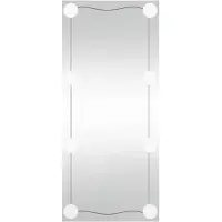 vidaXL Wandspiegel met LED's rechthoekig 30x80 cm glas