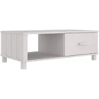 vidaXL Salontafel HAMAR, wit, 100x55x35 cm, massief grenenhout