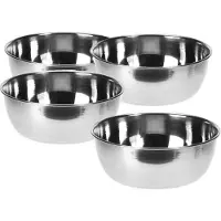 Excellent houseware Stalen kommen van 250 ml, 4 stuks.