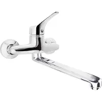 Deante Wandmodel spoelbakmengkraan Joko BOJ_080M, met één hendel, bereik 270 mm, flowklasse A, akoestische groep I