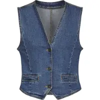 Sisters point Onea-ve Dames Gilet - Mid blue wash - Maat XS