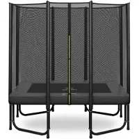Magic Jump Rechthoekige Trampoline 153 x 214 cm Grijs met Veiligheidsnet