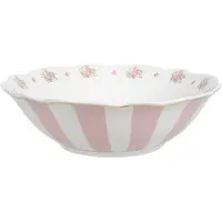 Clayre & Eef Soepkom 350 ml Roze Wit Porselein Roosjes Serveerkom Roze Serveerkom