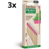 Piksters 3x Bamboe Ragers Hoek - Maat 00 XX - Fijn Roze - 24 stuks