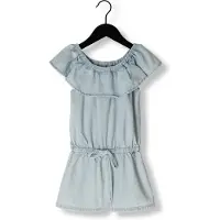 Koko Noko off shoulder playsuit blauw Effen - maat 110