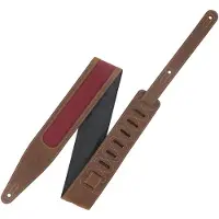 Levys Leathers THE VOYAGE PRO - CRAZY HORSE LEATHER STRAP WITH WAX CANVAS WINDOW - BROWN-BURGUNDY