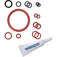 Wessper Afdichting O-ring onderhoudsset + siliconenvet voor supportventiel stoomventiel zetgroep uitloopventiel geschikt voor Phillips Saeco