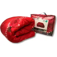 Beau Maison Bedrukt Dekbed Rode Rozen 140 x 200 cm / Hoesloos / 2 in 1 dekbed / Wasbaar / Dekbed zonder overtrek