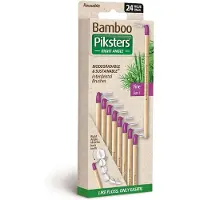Piksters Bamboe Ragers Hoek - Maat 1 - Fijn Paars - 24 stuks