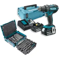 Makita Boormachine + slagboor, DHP482JX13 Snoerloze Klopboormachine (Oplaadbare batterij)