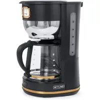 Muse MS-220W - filter-koffiezetapparaat, 1,4 L, wit/messing