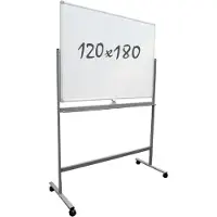 Ivol Whiteboard Verrijdbaar - Dubbelzijdig - Magnetisch - 120x180 cm