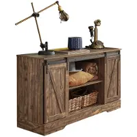 SoBuy dressoir, keukenkast, commode, gangkast, bijzettafel met schuifdeuren, verstelbare planken, ruimtebesparend, veelzijdig voor de keuken, FSB60-N