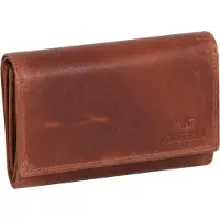 Mustang Leren Portemonnee Udine Wallet with Flap Cognac Bruine