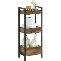 SoBuy FRG226-F Vintage Kastje - 3 Opbergvakken - 28x74x20cm - Bruin