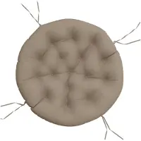 vidaXL Zitkussen rond Ø 100x11 cm oxford stof taupe