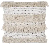 Beliani VILLUR - Sierkussen set van 2 - Beige - 45 x 45 cm - Katoen