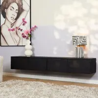 Starfurn Zwevend tv meubel Vision Black | 200 cm-STF-2806